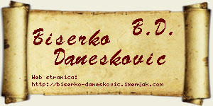 Biserko Danesković vizit kartica